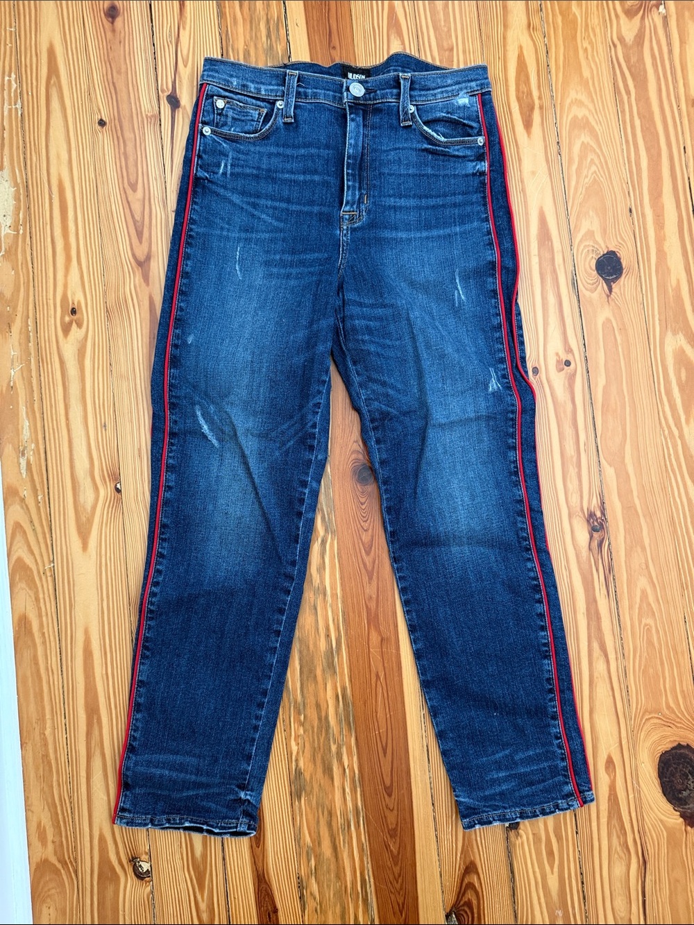 Hudson Jeans Dark Blue Denim with White Logo Patch